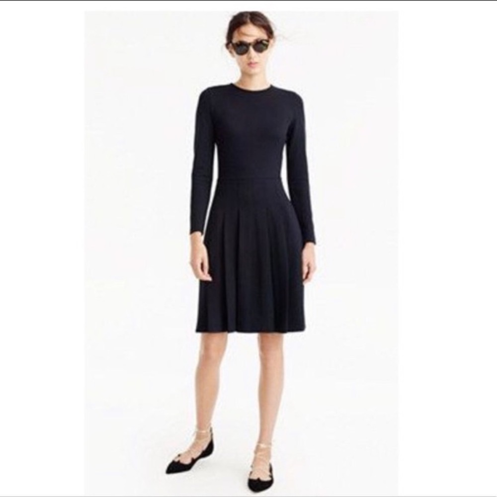 J Crew Pleated Ponte Dress